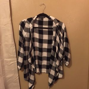 plaid flannel cardigan